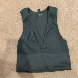 dark green out from under hailey top